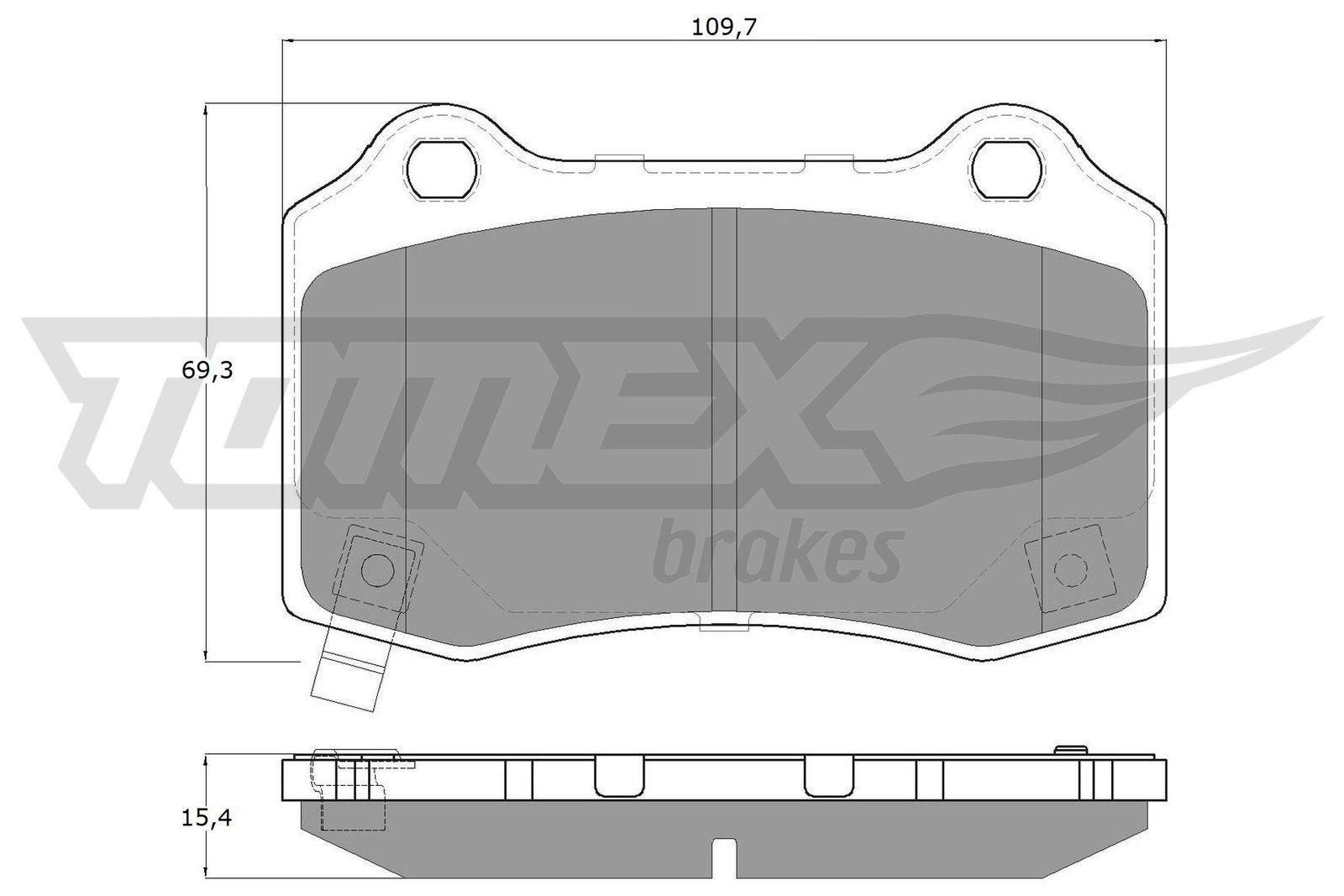 Obrázok Sada brzdových platničiek kotúčovej brzdy TOMEX Brakes  TX1881